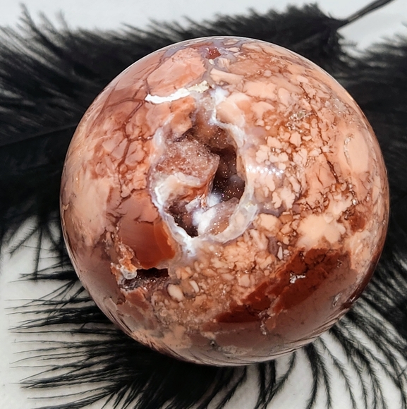 Hand Crafted Other - Cotton Candy, Petal Agate Crystal Sphere
